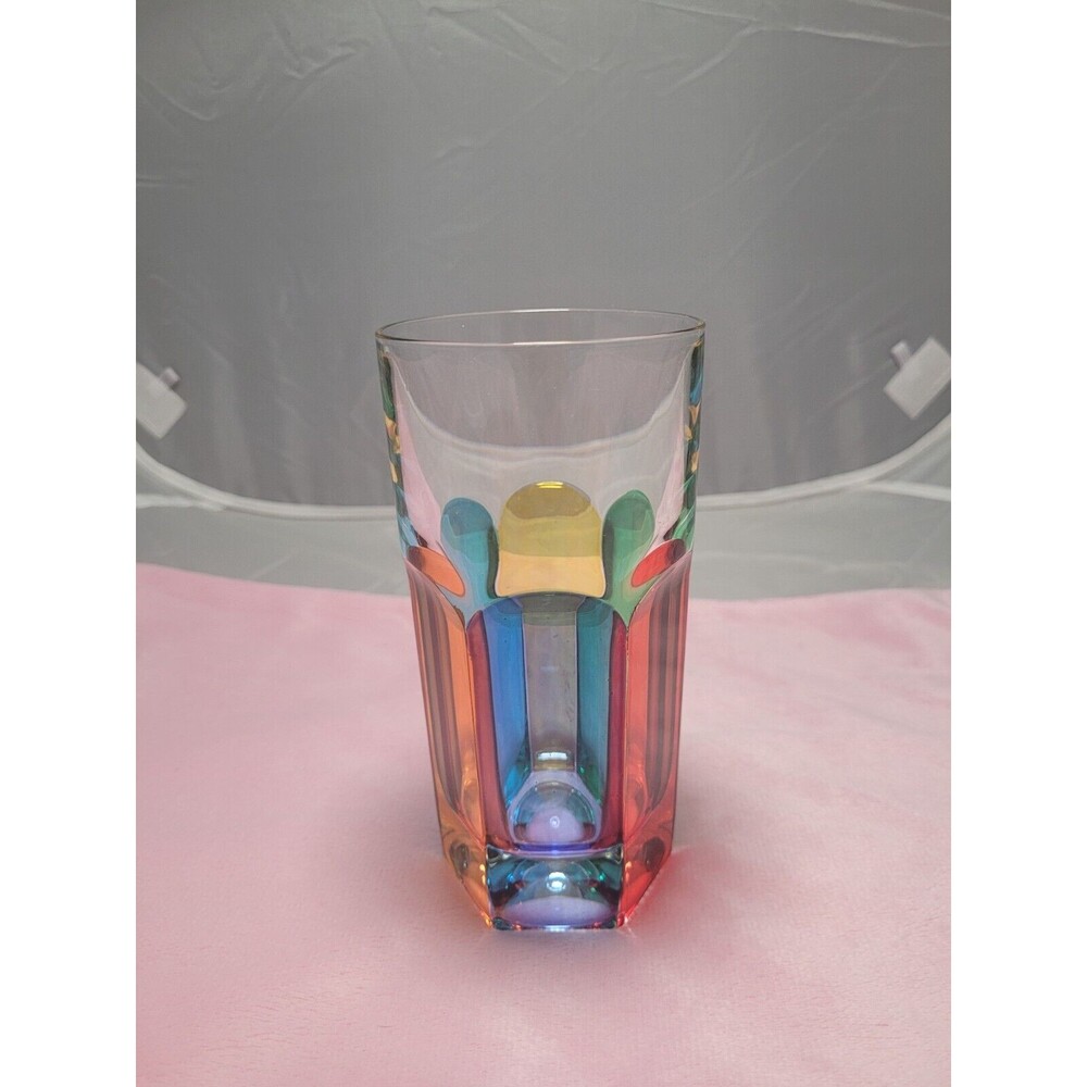 Rare ZECCHIN Handmade Venetian Crystal Glass Rainbow